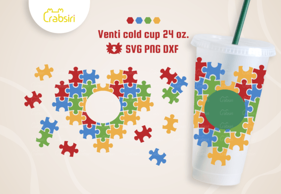 Autism Puzzle Piece Cold Cup SVG: Graphics & Crafts Review