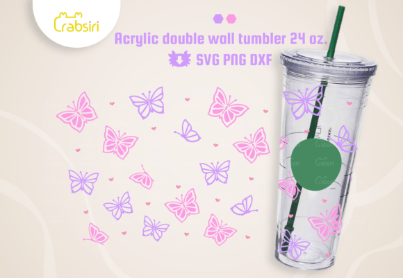 Butterfly Acrylic Tumbler 24oz SVG: Crafts & Graphics Review
