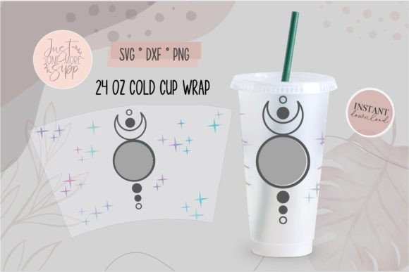 Celestial Cup Wrap Svg for Crafts and Graphics