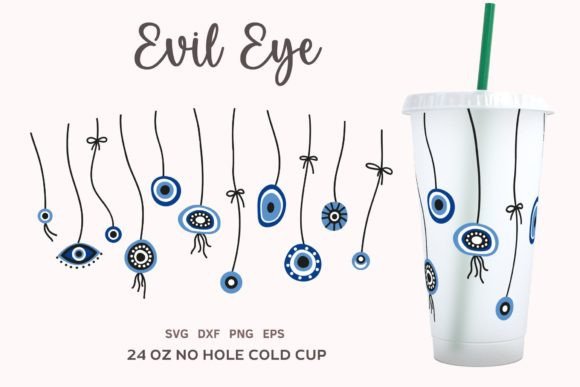 EVIL EYE Cold Cup 24oz SVG for Crafts & Graphics