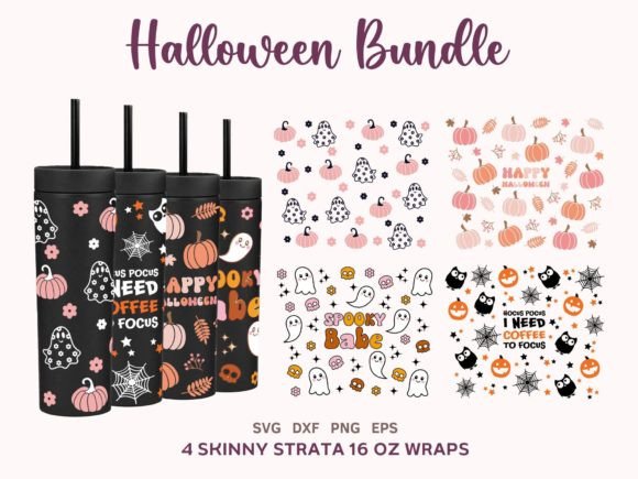 Halloween Bundle Strata Tumbler 16oz SVG