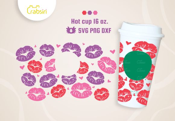 Kisses Hot Cup 16oz SVG Graphics & Crafts Review