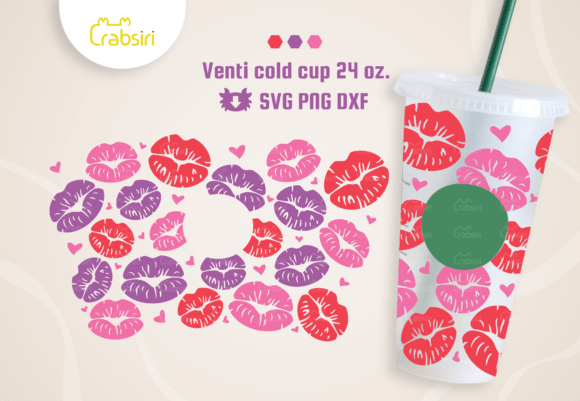 Kisses Venti Cold Cup SVG Graphics & Crafts Review