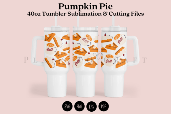 Pumpkin Pie 40oz Tumbler SVG Graphics for Crafts