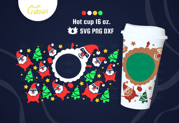 Santa Claus Funny Hot Cup 16oz SVG: Graphics & Crafts