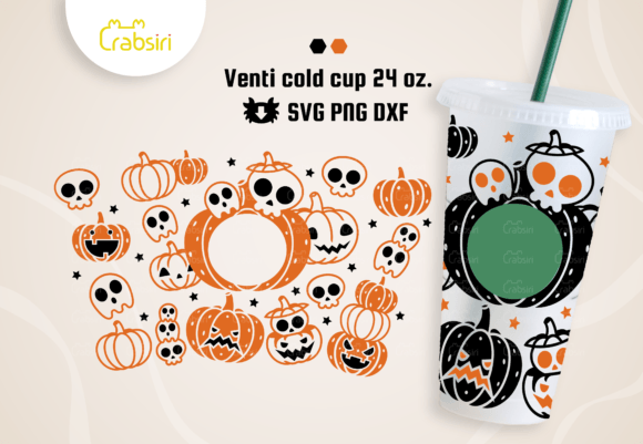 Skull and Pumpkin Cold Cup 24oz SVG – Designer Review