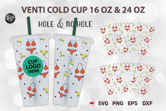 Summer Venti Cold Cup 24oz SVG Graphics for Tumbler Wraps