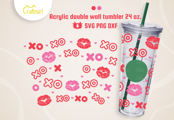 XOXO Kisses Acrylic Cup 24oz SVG: Graphics & Crafts Review